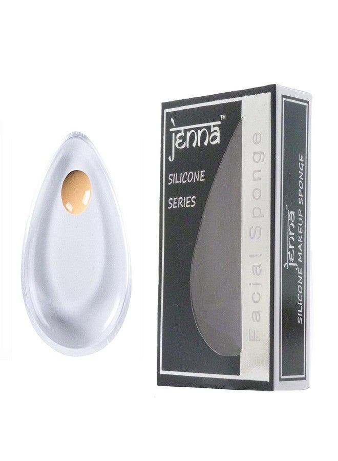 Jenna Silicone Makeup Sponge, Washable Jelly Makeup Sponge |Blender|Puff |Makeup Blender Sponge Applicator For Foundation Cream, Concealer (Color-Transparent Drops) - Image 1