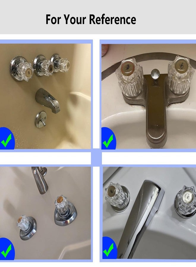Ultroian Bathroom Faucet Handles,Bathtub Shower Knob Replacement, Hot and Cold Faucet Replacement Handles Compatible with Delta/Delex Faucets - Image 4