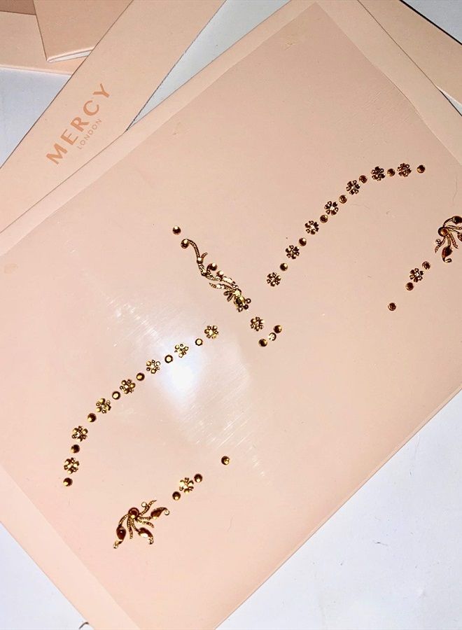 KARIZMA Gwen Gold Bindis ✮ MERCY LONDON Crystal Indian Bindi Face Jewels Gold Silver  - Image 4