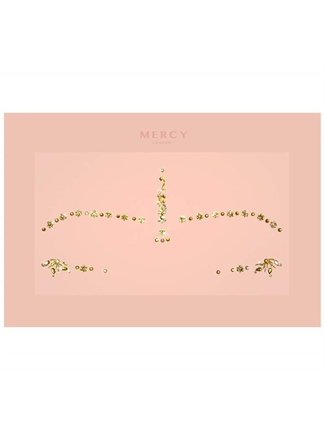 KARIZMA Gwen Gold Bindis ✮ MERCY LONDON Crystal Indian Bindi Face Jewels Gold Silver  - Image 1
