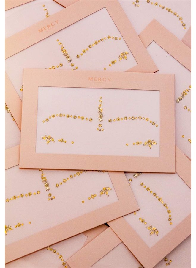 KARIZMA Gwen Gold Bindis ✮ MERCY LONDON Crystal Indian Bindi Face Jewels Gold Silver  - Image 3
