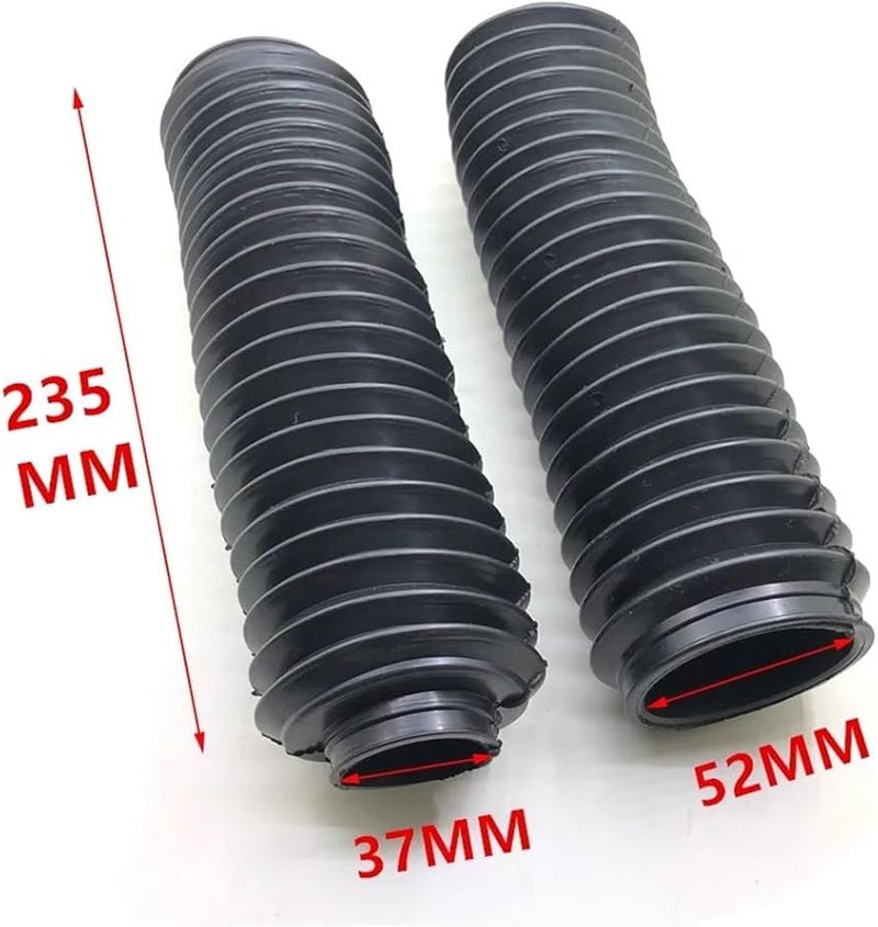 Universal Motorcycle Fork Gaiters 37mm X 235mm Front Shock Absorber Dust Cover 2X - Image 3