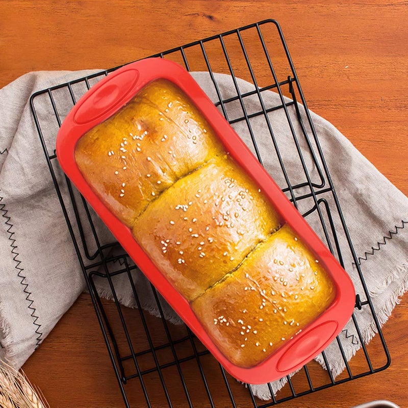 Silivo 4 Pack Mini Loaf Pans - Nonstick Mini Bread Loaf Pans  Silicone Mini Loaf Baking Pans For Small Loaf  Bread And Meatloaf - 5.7X2.5X2.2 Inch - Image 4