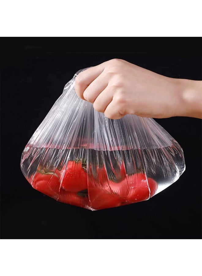 200 Pcs Elastic Fresh Keeping Bags Reusable Elastic Food Storage Bags Stretch Plastic Wrap Bowl Covers Alternative to Foil for Kitchen Outdoor Picnic - Image 2