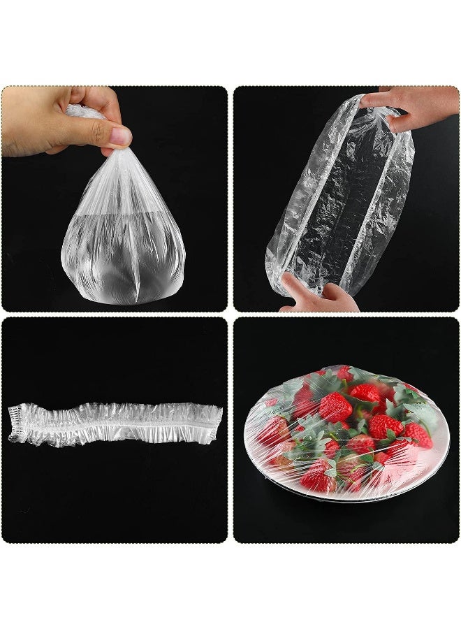 200 Pcs Elastic Fresh Keeping Bags Reusable Elastic Food Storage Bags Stretch Plastic Wrap Bowl Covers Alternative to Foil for Kitchen Outdoor Picnic - Image 3