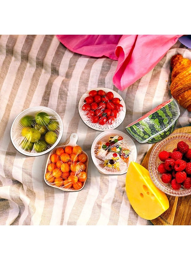 200 Pcs Elastic Fresh Keeping Bags Reusable Elastic Food Storage Bags Stretch Plastic Wrap Bowl Covers Alternative to Foil for Kitchen Outdoor Picnic - Image 5