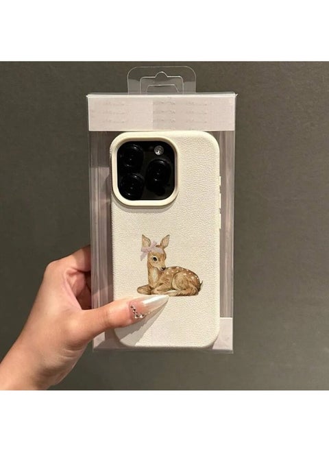 1pc TPU Phone Case with Frieze and Deer Pattern, Suitable for iPhone and Phones