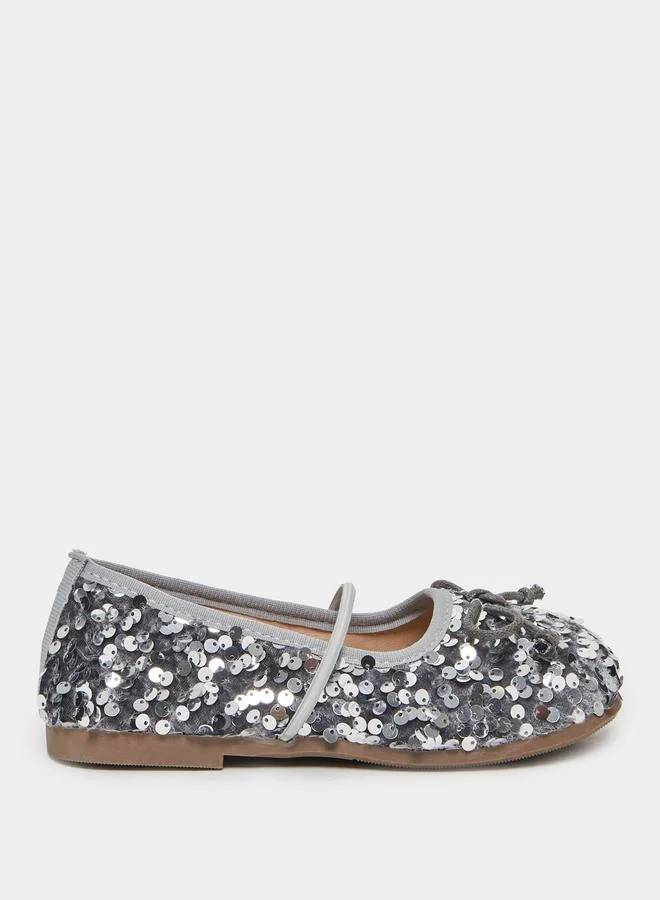 Styli Girls Sequin Flats Ballerina