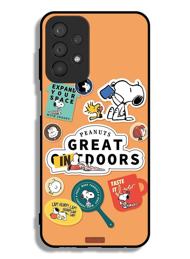 Tolwak Samsung Galaxy A23 4G Protective Case Cover Peanuts Stickers - Image 1