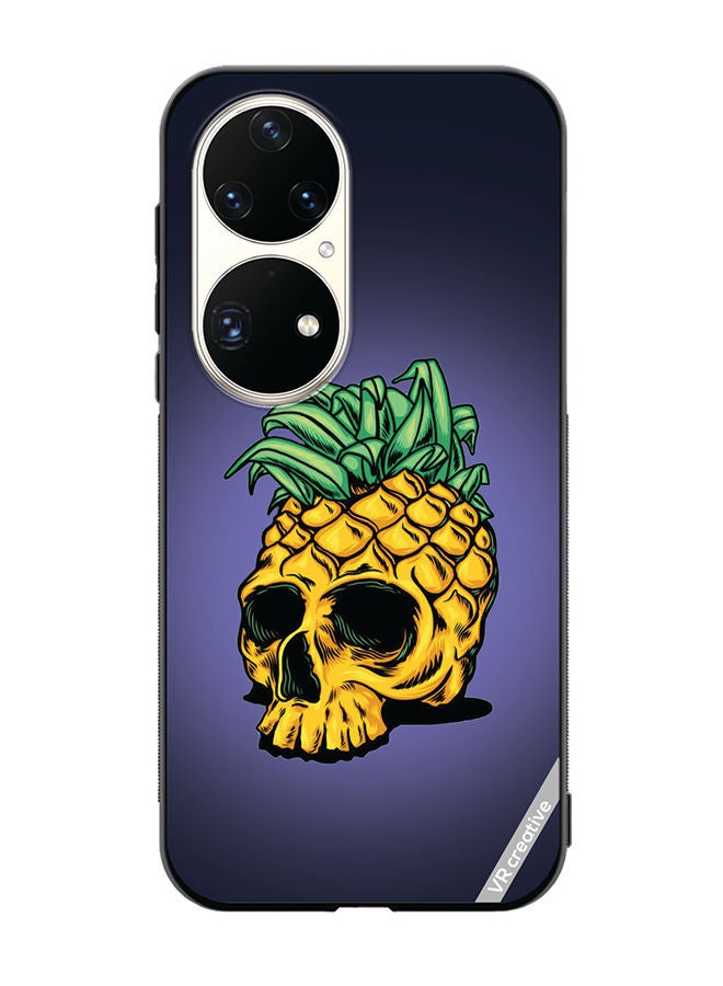 VR CREATIVE Protective Case Cover For Huawei P50 Pro Pineapple Skull Design Multicolour - Image 1