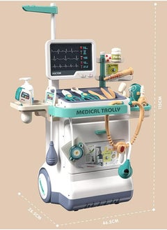 LENND Toy Doctor Kit for Kids, Pretend Medical Station Set for Boys & Girls, 26 Accessories Mobile Cart with Thermometer, Kids Doctor Kit for Toddlers 3-5 Years Old  - Image 4