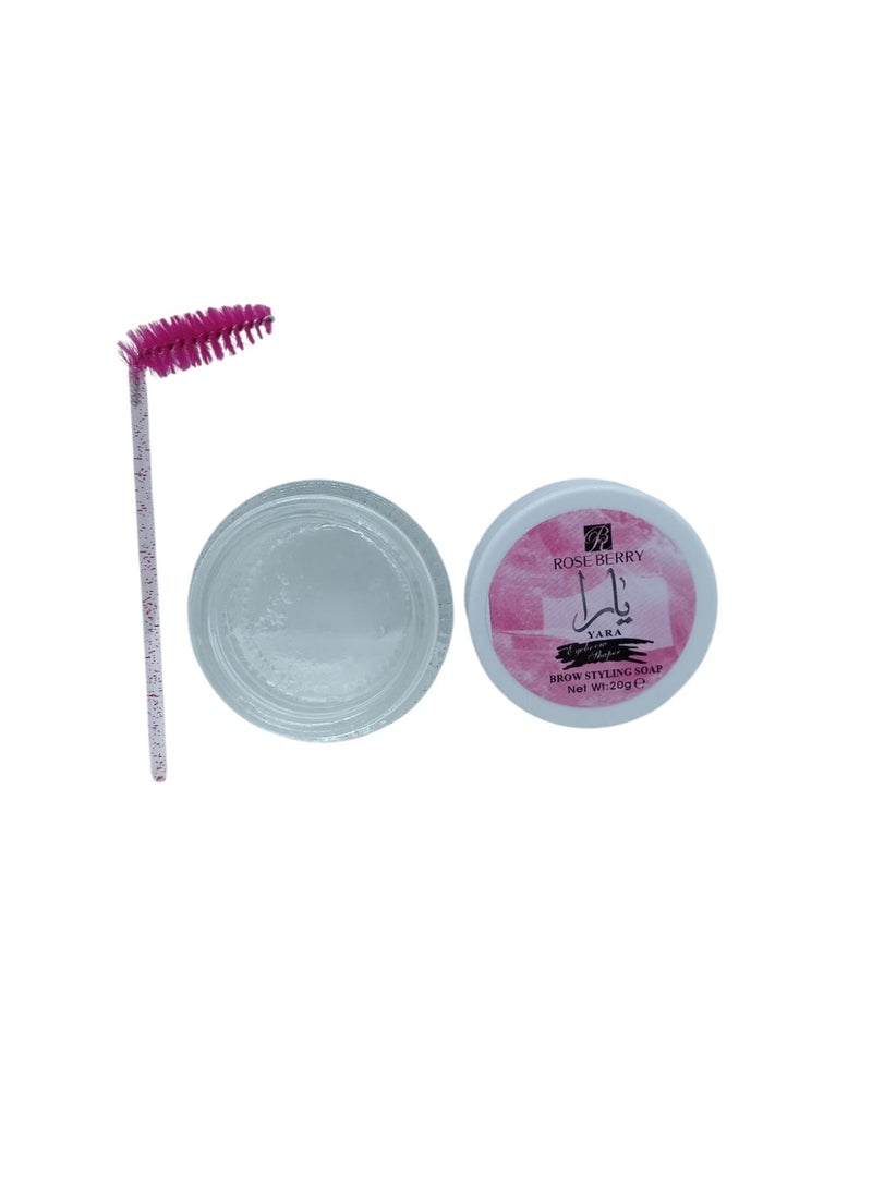 Rose Berry Eyebrow Shaper Brow Styling Soap with Aloe Extract – 20 g - Image 1