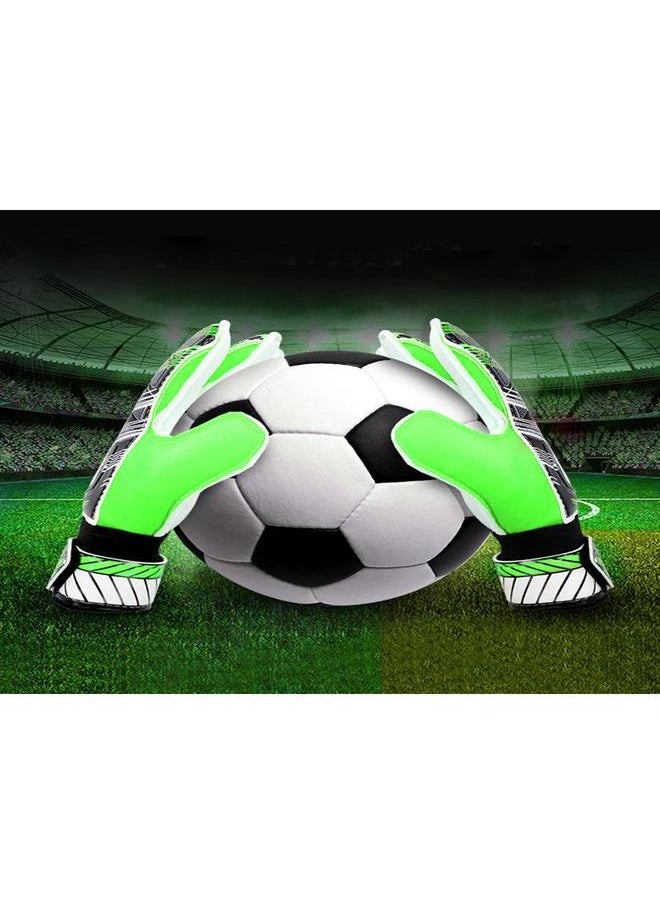 Thoraya Adult Children Professional Football Soccer Goalkeeper Goalie Thicken PU Gloves ProtectorGreen 9#  - Image 5
