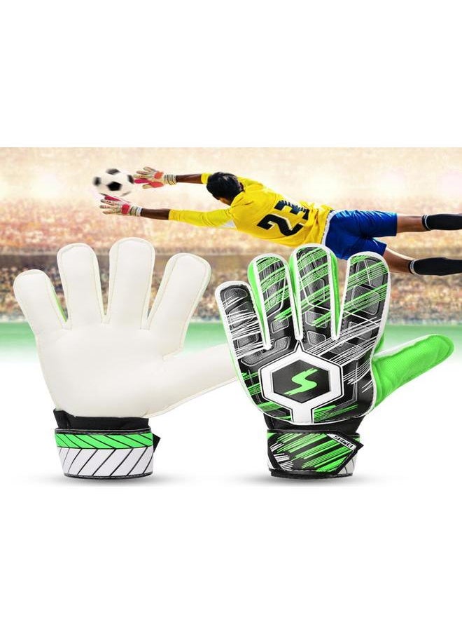 Thoraya Adult Children Professional Football Soccer Goalkeeper Goalie Thicken PU Gloves ProtectorGreen 9#  - Image 4
