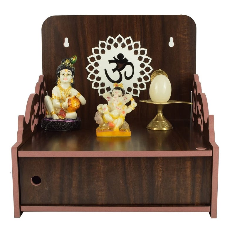 YIXT Handmade Beautiful Wooden TempleHome TemplePuja MandirWall Hanging and Table Top Home Mandir TempleHome Decor Beautiful Wooden Temple Maroon4