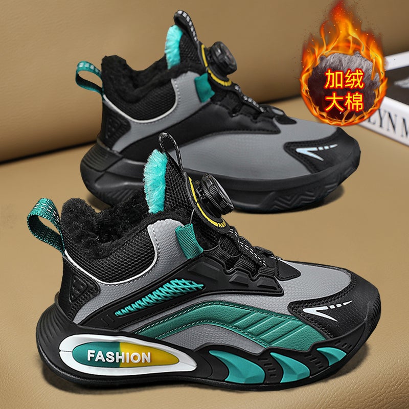 Children'S Cotton Shoes Boys Winter Fleece-Lined Thickened Cotton Children'S Two Cotton Children'S Shoes Sports Shoes - Image 3