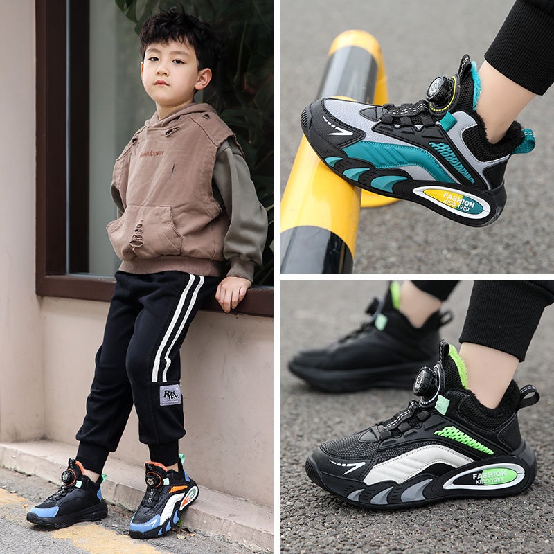 Children'S Cotton Shoes Boys Winter Fleece-Lined Thickened Cotton Children'S Two Cotton Children'S Shoes Sports Shoes - Image 4