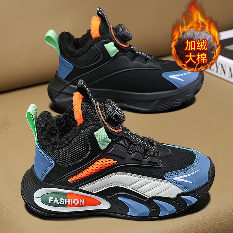 Children'S Cotton Shoes Boys Winter Fleece-Lined Thickened Cotton Children'S Two Cotton Children'S Shoes Sports Shoes - Image 2