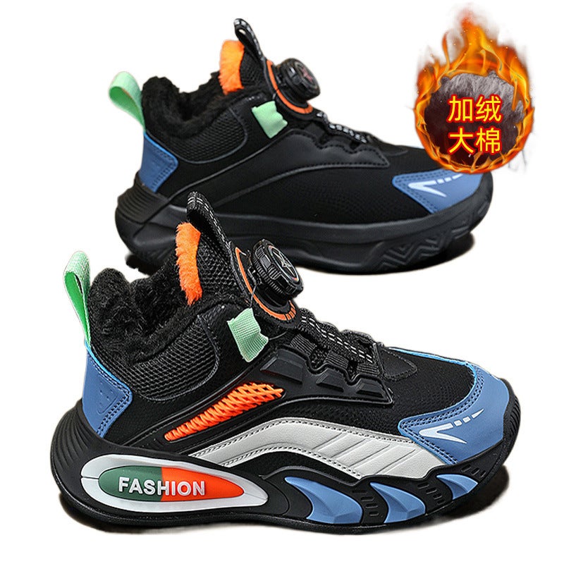 Children'S Cotton Shoes Boys Winter Fleece-Lined Thickened Cotton Children'S Two Cotton Children'S Shoes Sports Shoes - Image 5