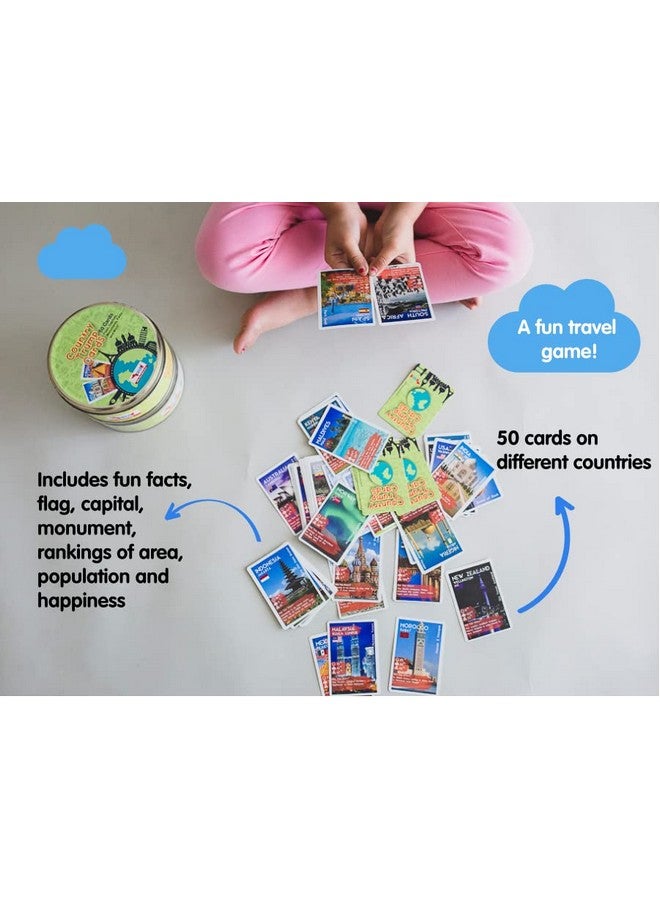 COCOMOCO KIDS CocoMoco Kids Birthday Return Gifts for Kids Bulk Pack of 3 Pcs Country Trump Cards Game Gifts Under 300 for Boys Girls Age 6-8 yrs 8-12 Years, Learn Flags, Geography Map Educational Learning Toys - Image 4