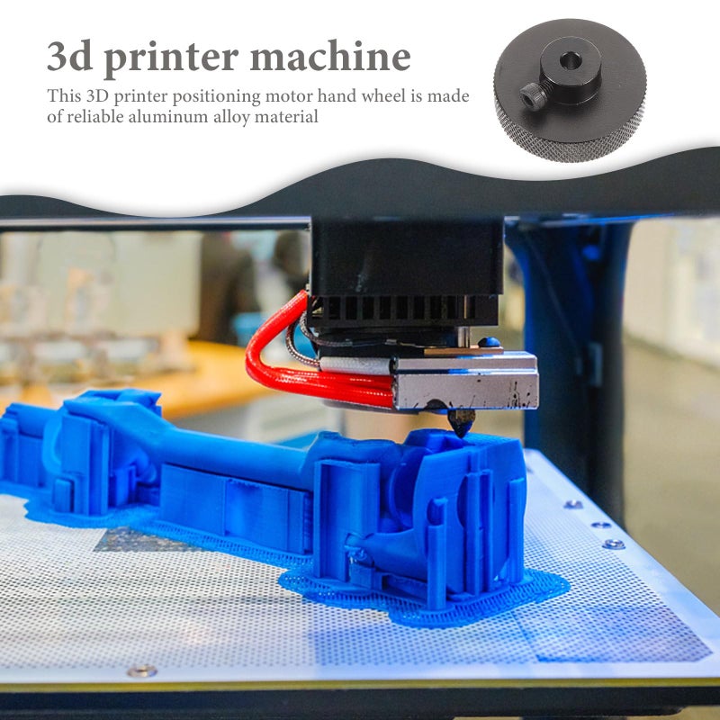 Precise 3D Printer Handwheel Black 42mm 5mm Bore For Stable Positioning Lightweight - Image 3
