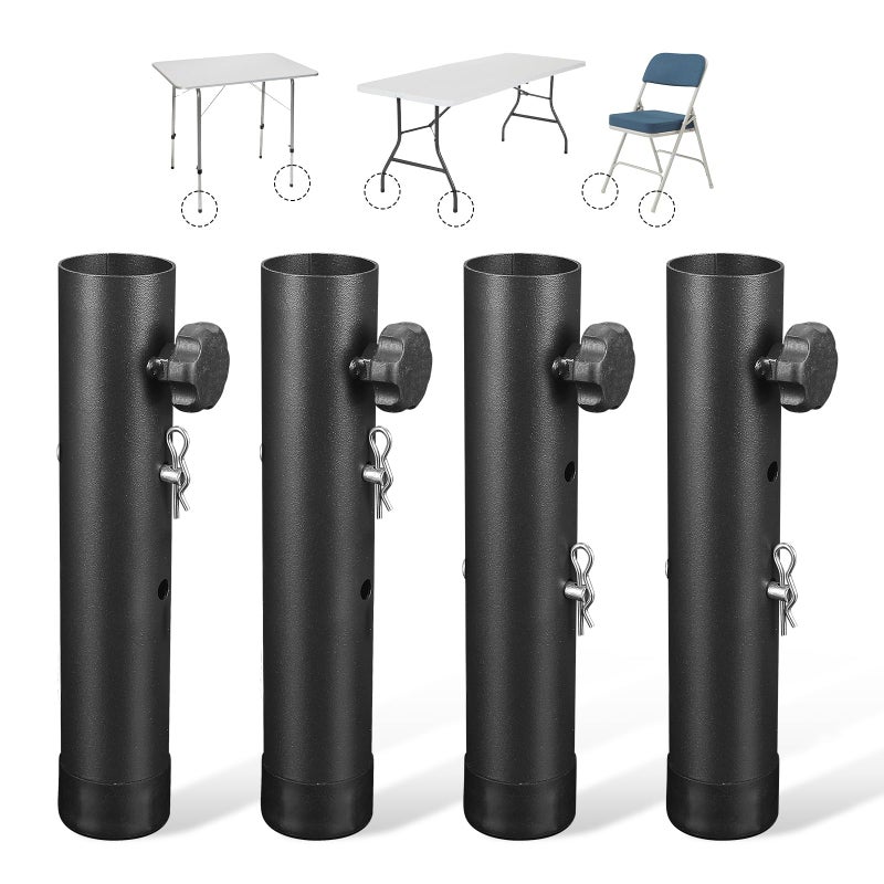 VinBee Folding Table Risers,Folding Table Leg Extenders,2-Levels Height Adjustable Risers for DIY & Back Pain Relief for Office,Dining,Standing Desk 4 Pack (7.7 inch)-Legs for Furniture - Image 1