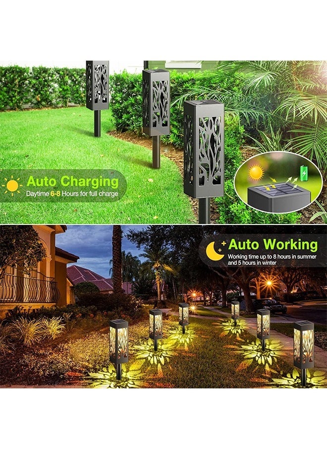Arabest 6Pack Solar Pathway Lights Solar Garden Lights Auto On Off Solar Path Lights Landscape Lighting Waterproof Outdoor Solar Lights Decorative Prefer for Garden Patio Pathway(warm White)  - Image 2