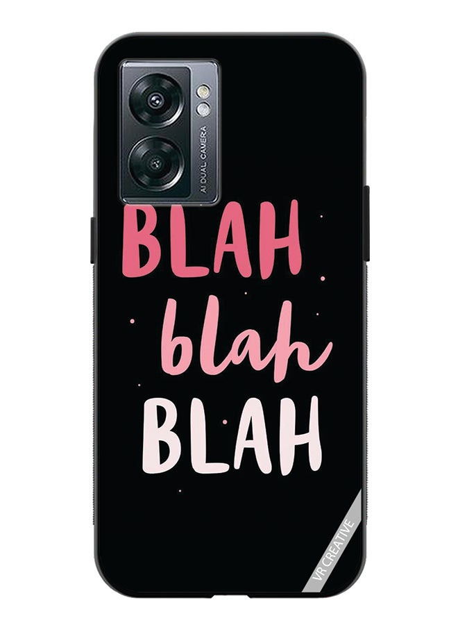 VR CREATIVE Protective Case Cover For Oppo A57 5G Blah Blah Blah Design Multicolour - Image 1