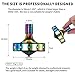 CHEETOP Precision Metal Spinning Top Long Lasting Spin Time and Perfect Balance Skilled Adult Easily Exceed 10 Mins Portable Stainless Steel EDC Office Desktop Game Toys M Iridescent - Image 4