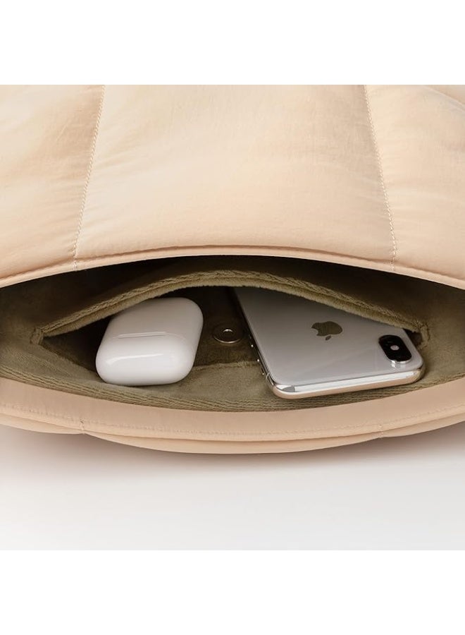 كومفيابل حقيبة كتف مبطنة للأجهزة اللوحية من Comfyable متوافقة مع iPad Pro 12.9 إنش حقيبة كروس بودي مبطنة بتصميم كويلت مع بطانة وسادة للحماية للنساء - Image 5