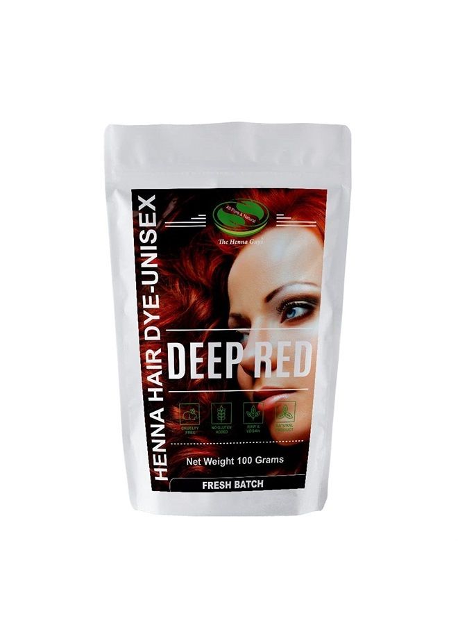 The Henna Guys 1 Pack Deep Red Henna Hair & Beard Color/Dye 100 Grams - Chemicals Free Hair Color - The Henna Guys - Image 4
