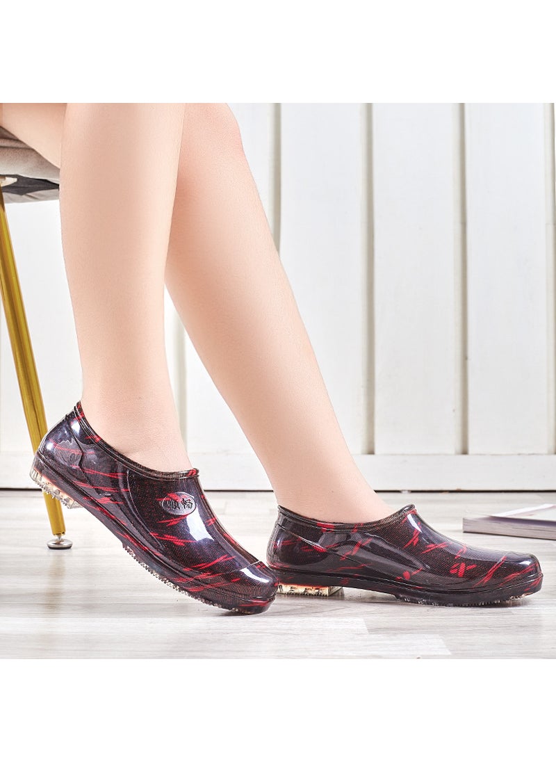 Generic - Fashion Womens Anti-Slip Kitchen Shoes 2388 red silk knot - Image 1