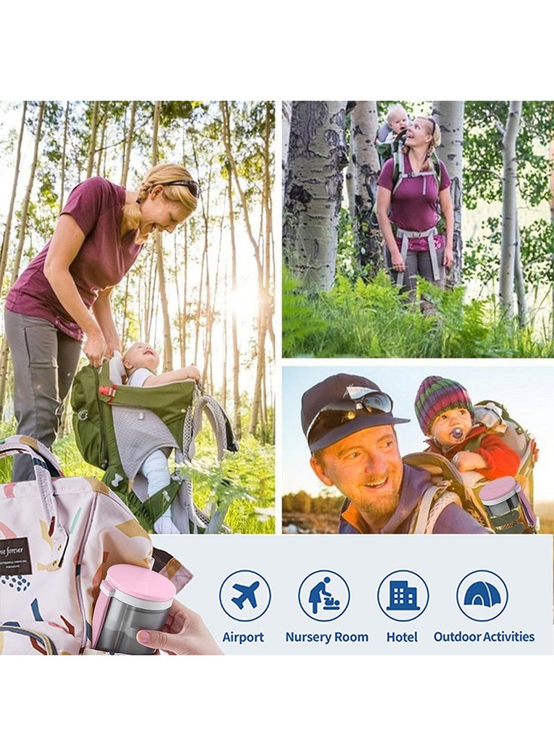 Hihonor Baby Bottle Brush Set,6 in 1 Travel Baby Bottle Cleaner Kit with Silicone Bottle Brush, Nipple Brush,Straw Cleaning Brush, Soap Dispenser, Baby Bottle Drying Rack, Available for family daily and travel - Image 4