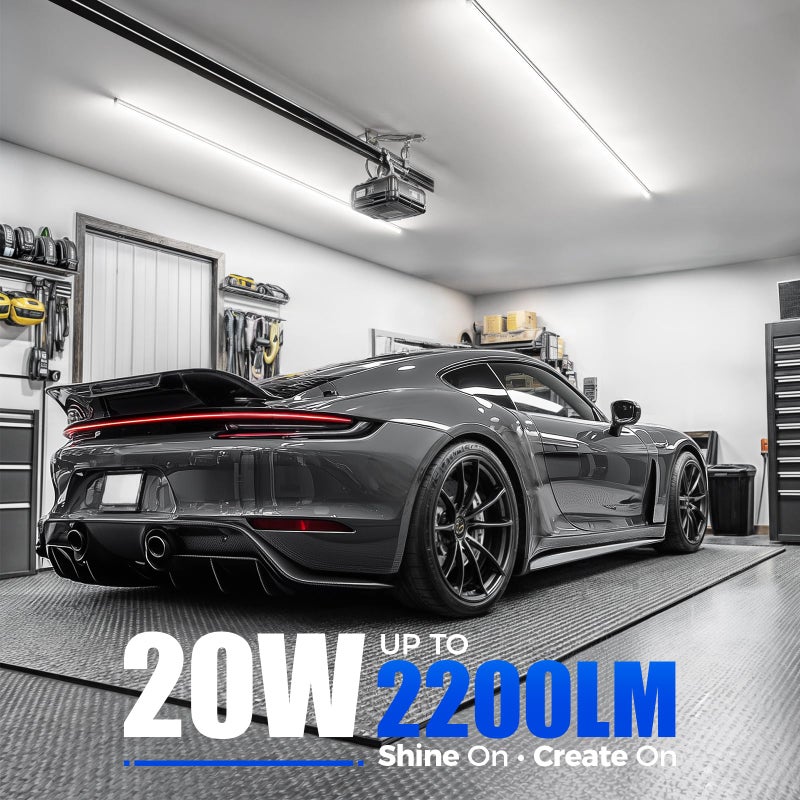 Barrina (Pack of 8 LED T5 Integrated Single Fixture, 4FT, 2200lm, 5000K, 20W, Utility Shop Light, Ceiling and Under Cabinet Light, ETL Listed, with Built-in ON/Off Switch - Image 3