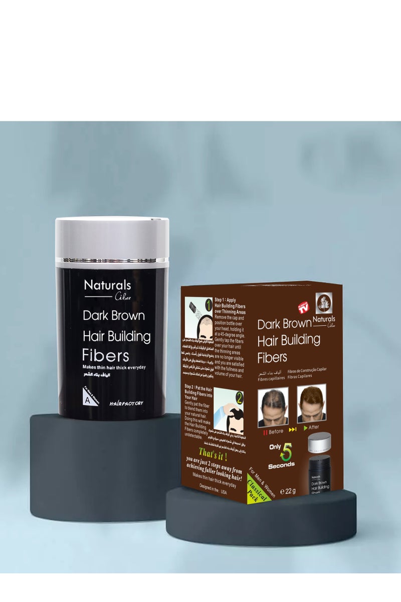 NATURALS Hair Fibers for Thinning Hair Thicker Hair in 15 Seconds - Reduces Hair Loss and Looks Younger - Designed for Men and Women - Brown Color - Image 3
