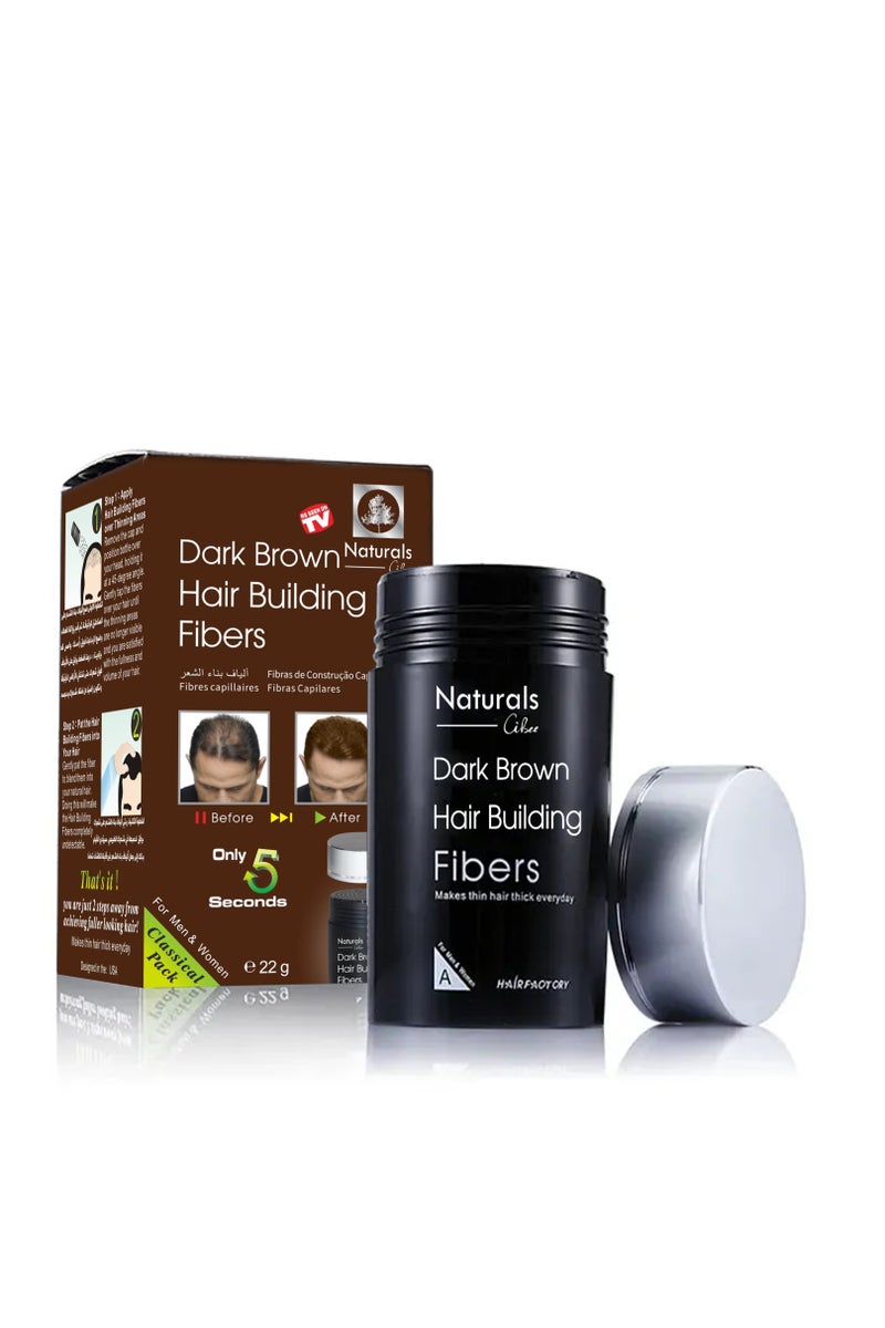 NATURALS Hair Fibers for Thinning Hair Thicker Hair in 15 Seconds - Reduces Hair Loss and Looks Younger - Designed for Men and Women - Brown Color - Image 4
