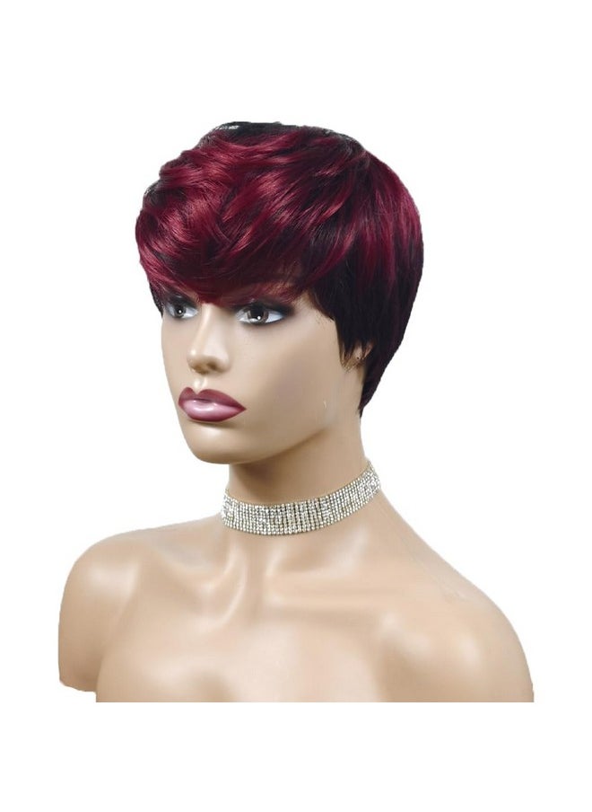 BeiSDWig BeiSD Short Pixie Cuts Hair Wigs for Women Girls Short Wigs with Bangs Synthetic Wigs for Black/White Women (X1012)  - Image 4