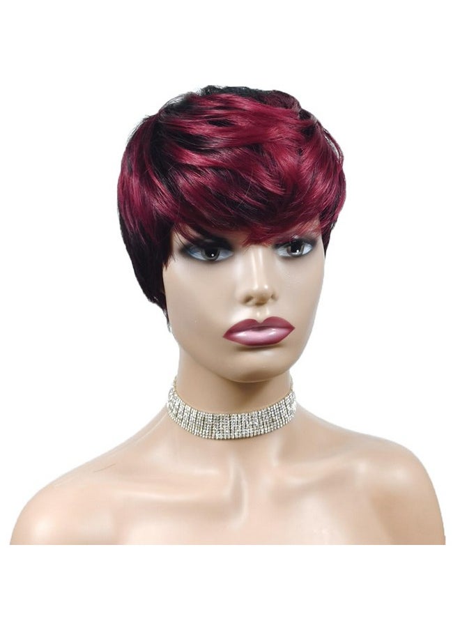 BeiSDWig BeiSD Short Pixie Cuts Hair Wigs for Women Girls Short Wigs with Bangs Synthetic Wigs for Black/White Women (X1012)  - Image 3