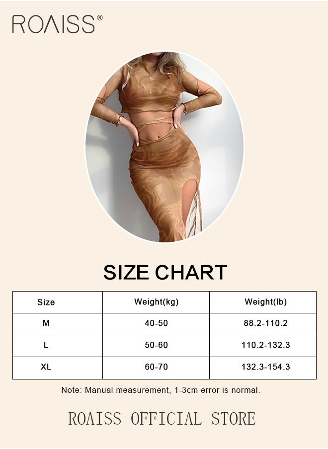 roaiss 4 Piece Tankini Swimsuit Women'S Beach Vacation Adjustable Bikini Set And Patterned Pullover Side Slit Skirt Sun Protective Cover Up  - Image 2