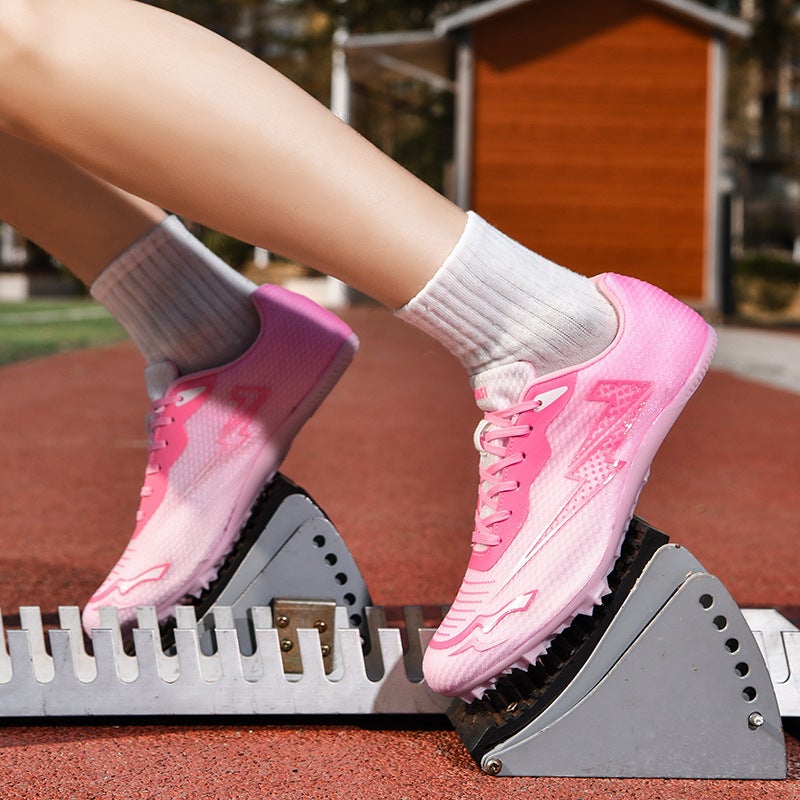 Factory Dropshipping Pink Spikes, Medium And Short Running Shoes For Male And Female Students, Track And Field Competition Running And Long Jump Spikes - Image 2