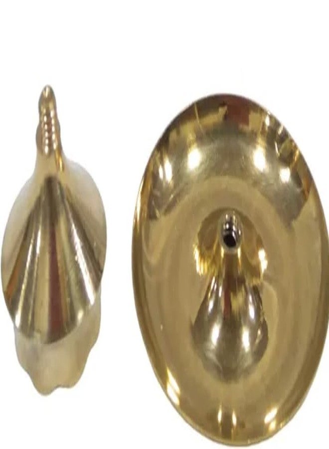 Aditri Creation Brass Incense Holder Lotus Stick Incense Burner and Cone Holder with Ash Catcher Agarbatti Stand Artistic Lotus Plate Tray for Pooja Indian Traditional Festival New year Decorations(Size:-4")(Golden) - Image 3