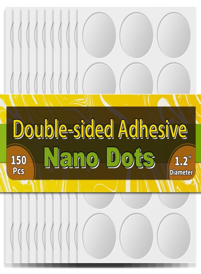 Piteno® 150 Pcs Double Sided Adhesive Dots 1.2" Clear Removable Adhesive Mounting Putty Waterproof Non-marking Adhesive Dots Adhesive Putty for Poster Picture Festival Decoration Museum (30mm) - Image 1