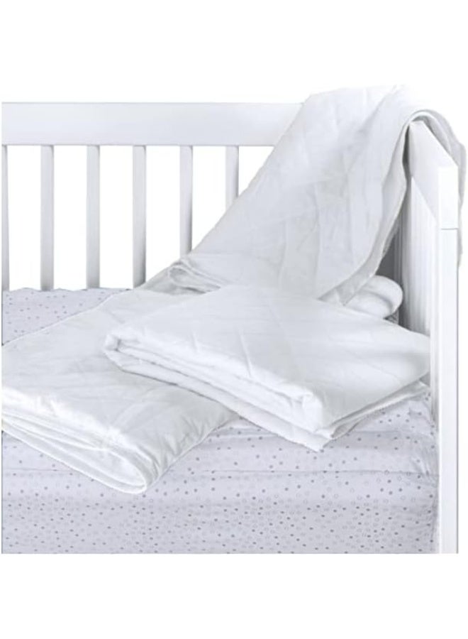 QuickZip Waterproof Crib Flat Mattress Pad - 100% Cotton White - Luxuriously Soft! Pairs Perfectly with Crib Zip-On Sheets - Image 1