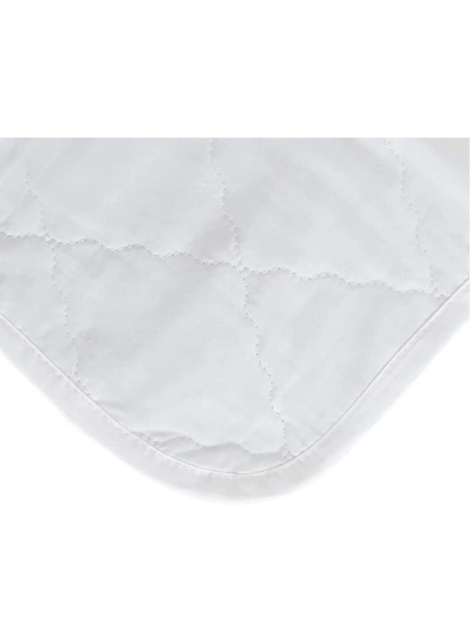 QuickZip Waterproof Crib Flat Mattress Pad - 100% Cotton White - Luxuriously Soft! Pairs Perfectly with Crib Zip-On Sheets - Image 3