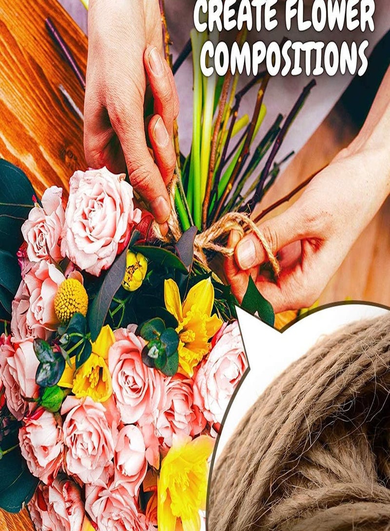 URBANTRANDS Feet Natural Jute Twine 3 Ply Gift Wrapping String DIY Rope Garden Twine Cord for Arts Crafts and Gardening Applications  - Image 3