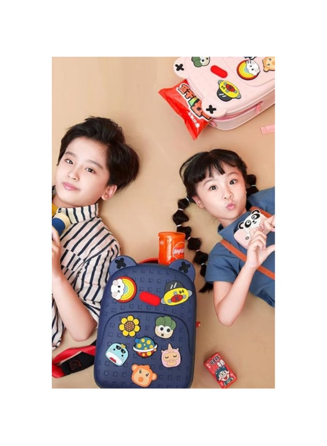 Cute Silicone Backpack for Kids, 100% Waterproof, Large Capacity, Stylish And Trendy Backpack,For 6 to 12Years Child Kindergarten Primary School Gift Blue - Image 3