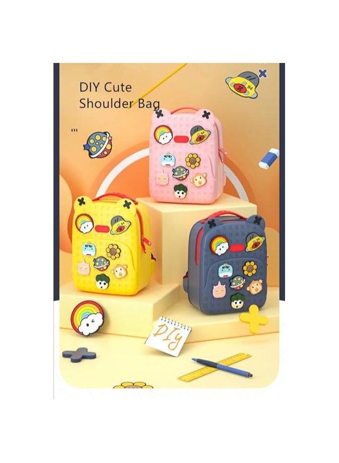 Cute Silicone Backpack for Kids, 100% Waterproof, Large Capacity, Stylish And Trendy Backpack,For 6 to 12Years Child Kindergarten Primary School Gift Blue - Image 4
