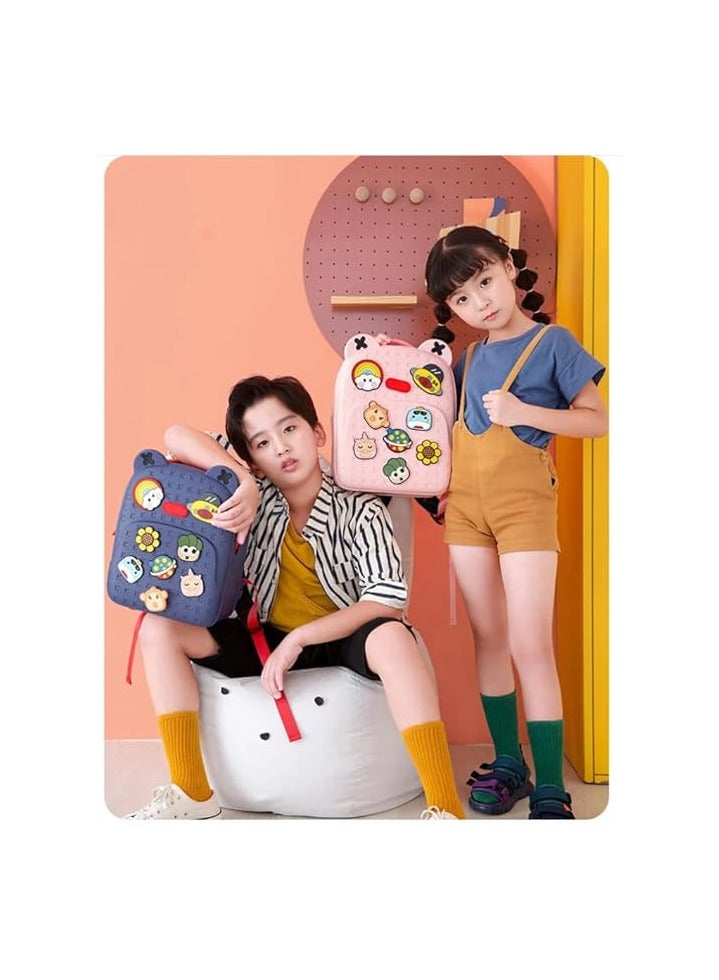 Cute Silicone Backpack for Kids, 100% Waterproof, Large Capacity, Stylish And Trendy Backpack,For 6 to 12Years Child Kindergarten Primary School Gift Blue - Image 5