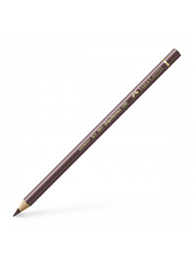 FABER-CASTELL Faber-Castell Polychromos Artists' Single Pencil - Colour 176 Van Dyck Brown - Image 1