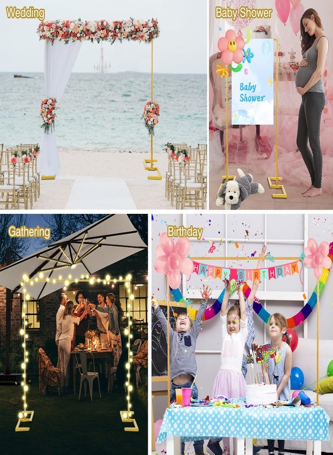 Nisoger 8.2 FT Wedding Arch Rectangle Stand Square Backdrop Stand, Extra Clamps to Table Rod Stand, Adjustable Photo Booth Background Kit, Balloon Arch Stand for Birthday Party Baby Shower Decor - Image 5